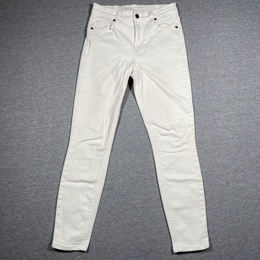 Ksubi Jeans Womens 25 White Skinny High Rise Crop Stretch Distressed USA